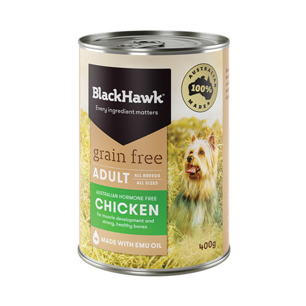 Black Hawk Grain Free Adult chicken Made With Emu Oil 400g All Things Pets & Pool